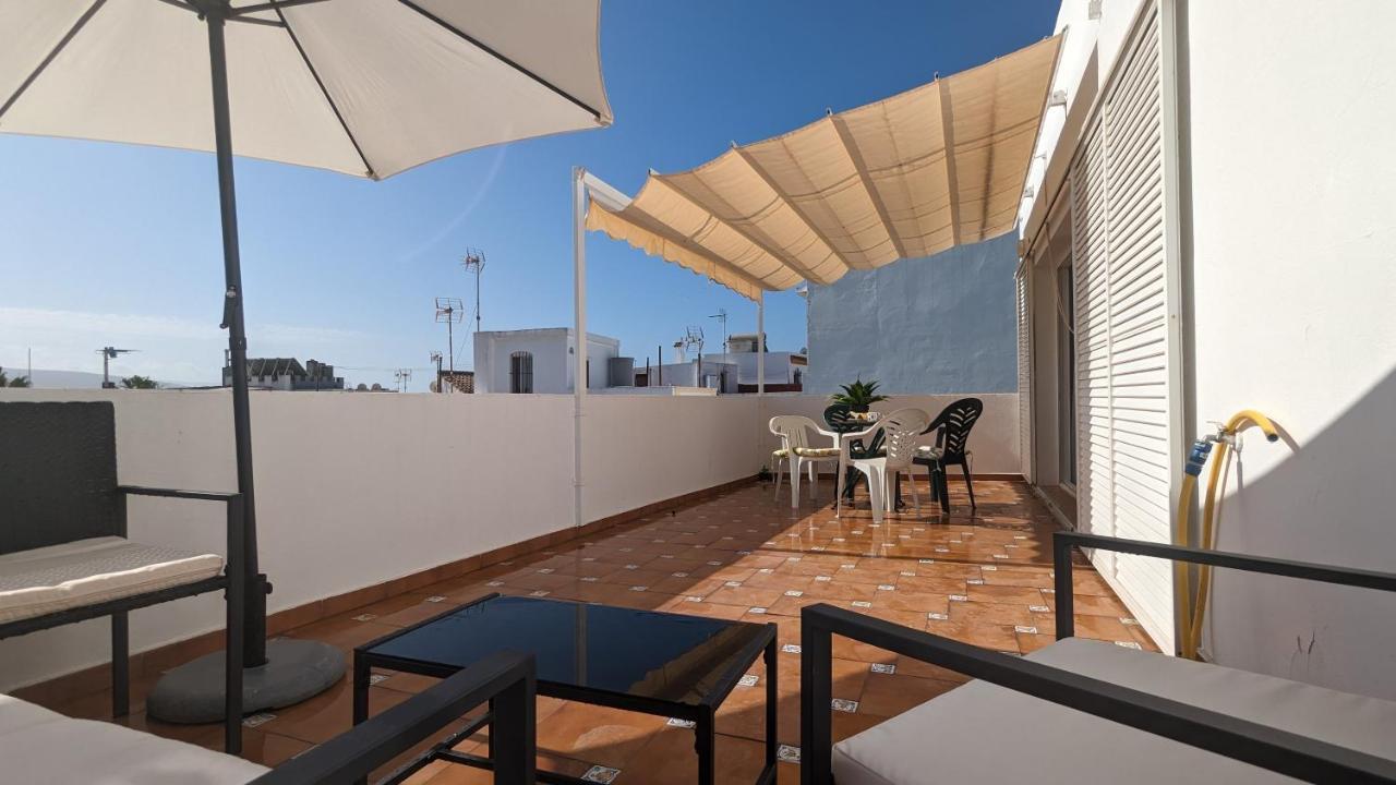 Atico Casa Levante - Terraza Barbate Eksteriør bilde